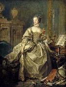 Francois Boucher Madame de Pompadour, la main sur le clavier du clavecin (1721-1764) oil painting on canvas